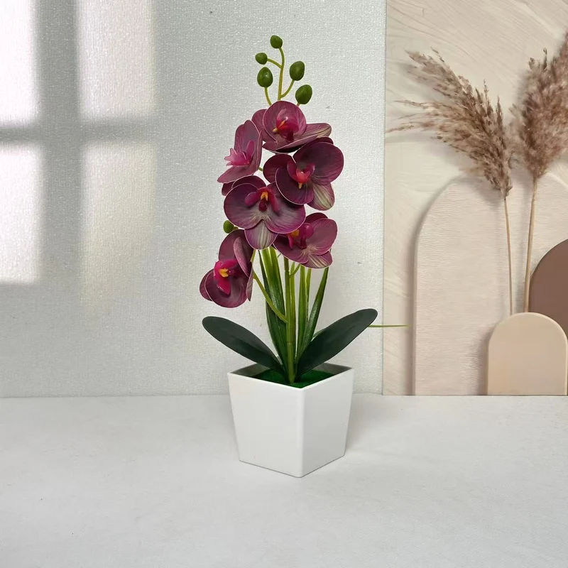 Elegante künstliche Orchideenpflanze für Tischdekoration Zuhause
