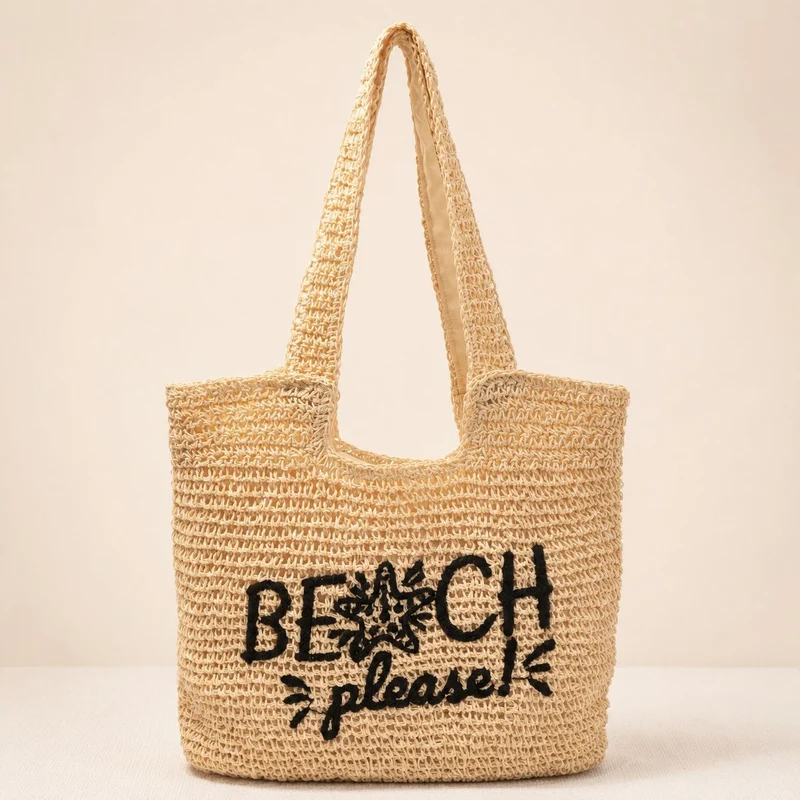 Lässige Tasche aus geflochtenem Naturmaterial Skanto