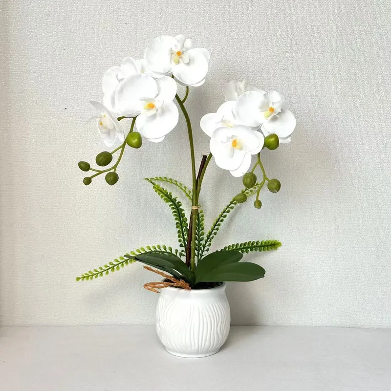 Elegante Künstliche Orchideenpflanzenanordnung für die Wohnraumdekoration