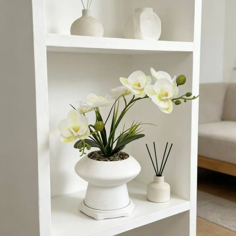 Elegante künstliche Orchideen-Blumenarrangement