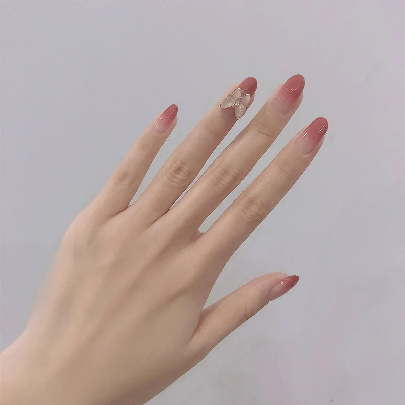 Glänzendes Ombre Press-On Nagelkunst Set Brehn
