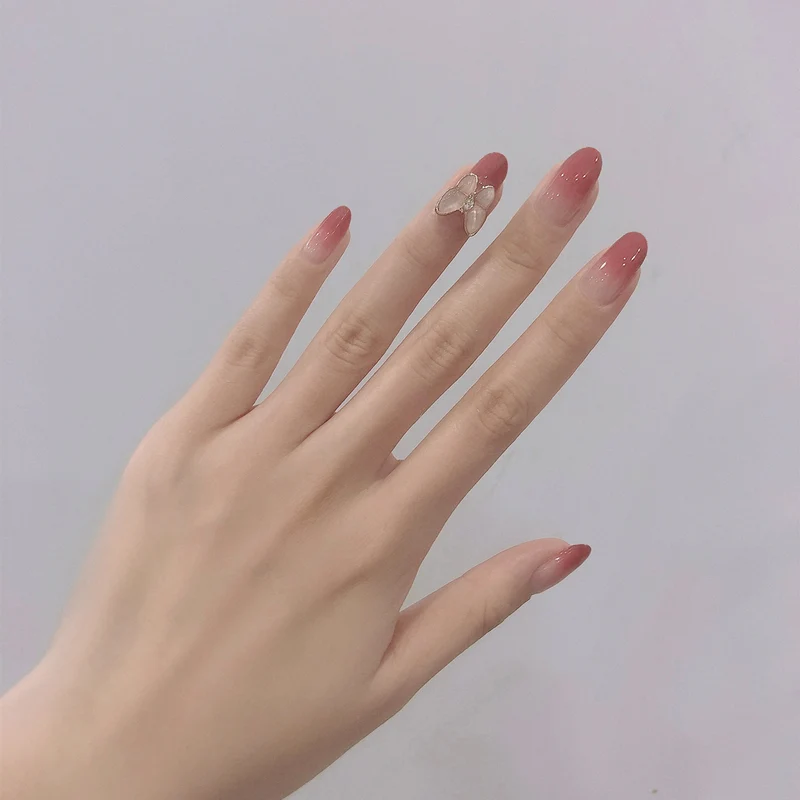 Glänzendes Ombre Press-On Nagelkunst Set Brehn