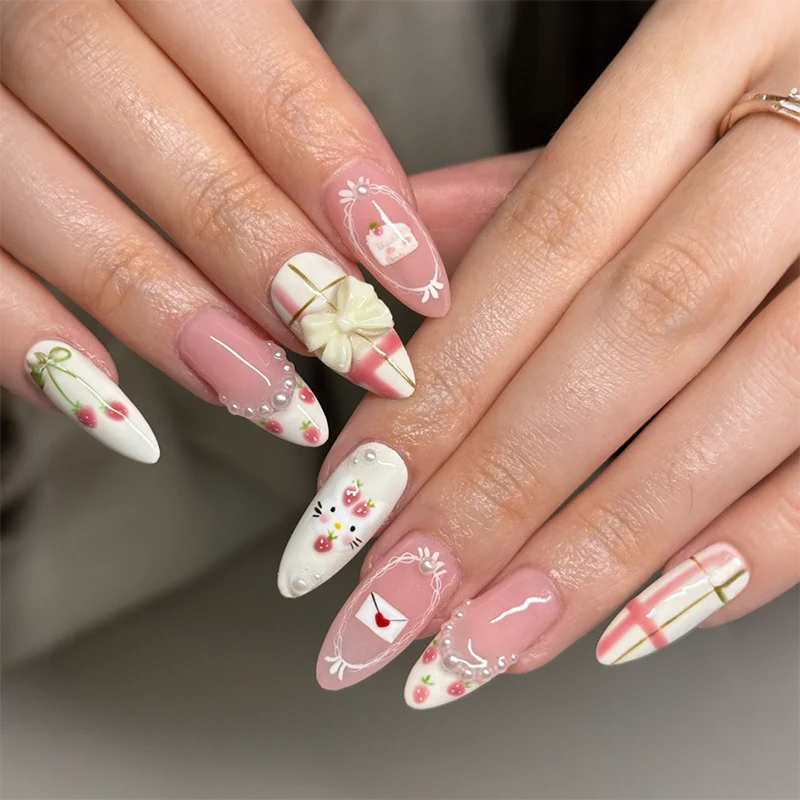 Dekoratives Designer Press-On Nail Art Set Brehn