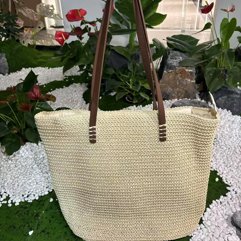 Elegante gewebte Umhängetasche mit hochwertigen Ledergriffen Skanto
