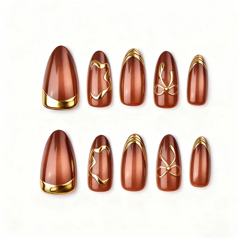 Dekoratives Press-On Nagelkunst Set Brehn