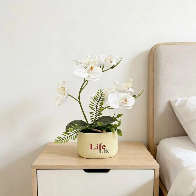 Dekorative gefälschte Orchideen-Pflanzenanordnung