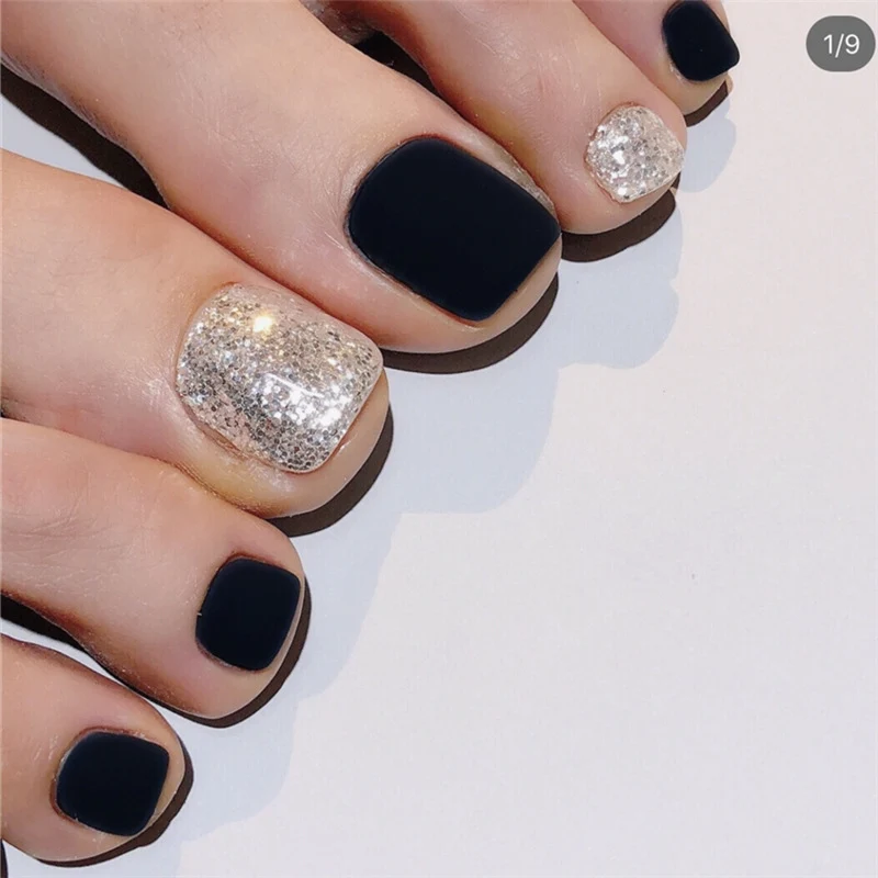 Glitzer Matte Aufkleben Zehennägel Brehn