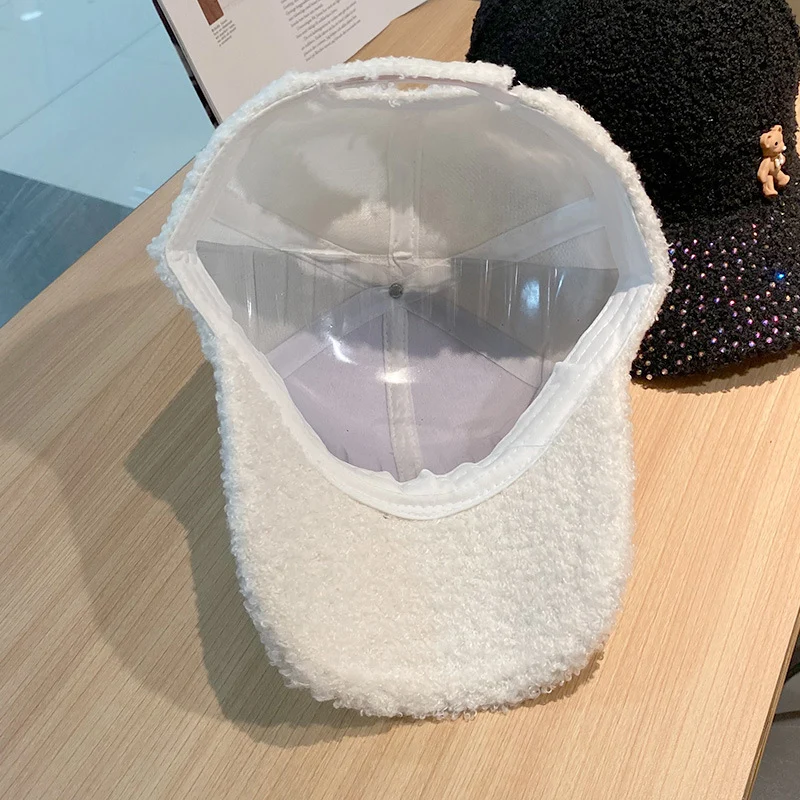 Damen Schimmernde Flauschige Baseball Cap Skanto