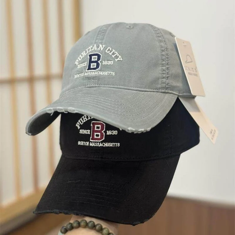 Damen Vintage Distressed Baseballkappe mit Stickerei Skanto