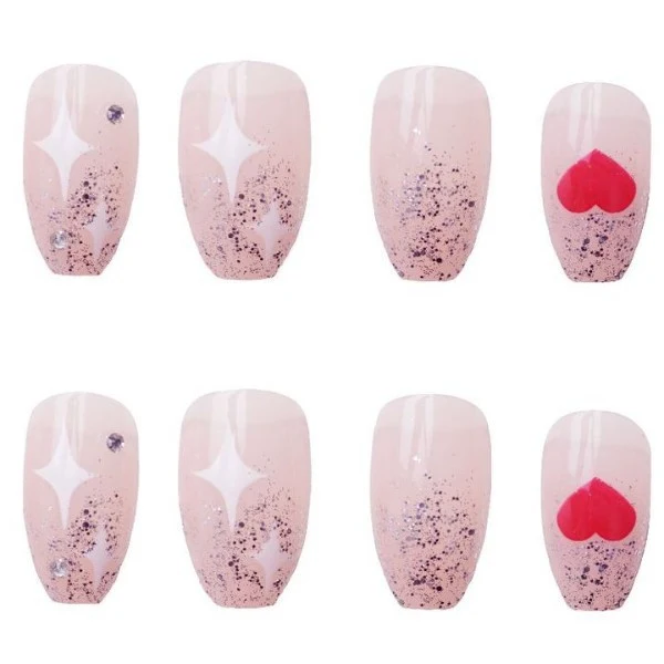 Glamouröse mit Strass verziertes Aufklebnagel-Set Brehn 1790727203