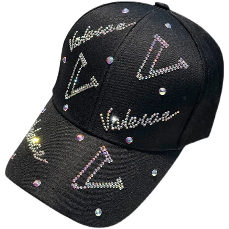 Damen Verstellbare Baseball Cap mit Strass-Akzent Skanto