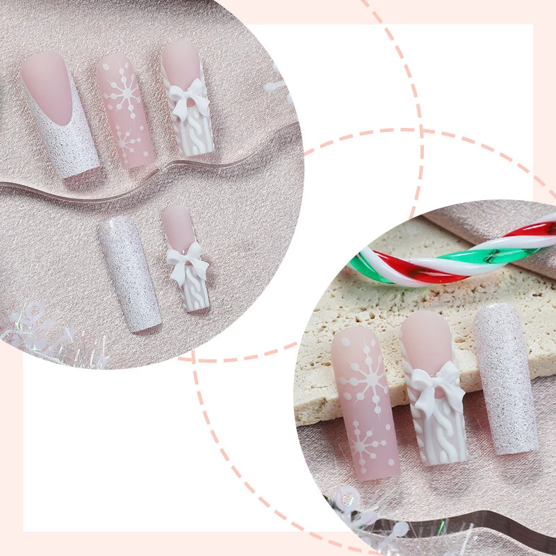 Dekorative Herz- und Stern-Press-On-Nagelkunst Brehn