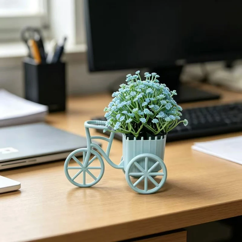 Dekorativer Fahrrad-förmiger Pflanzenhalter für die Wohnkultur