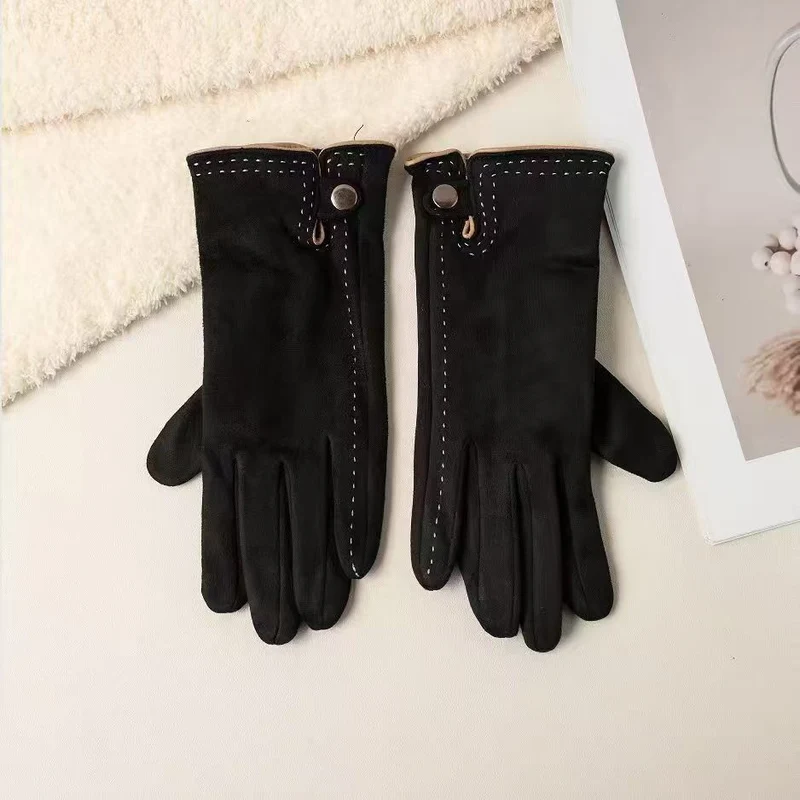 Touchscreen-kompatible weiche Lederhandschuhe Brehn