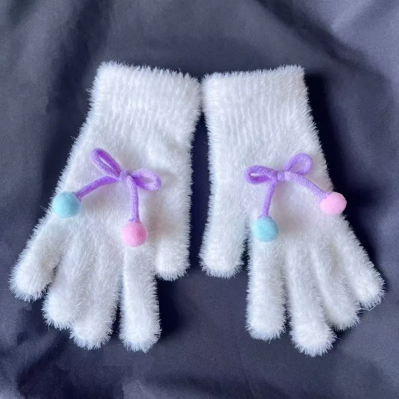 Süße Plüsch-Hasen-Themen Fingerlose Handschuhe Brehn