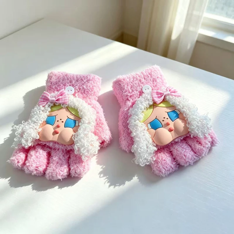Niedliche Plüsch-Charakter-Fingerlose Handschuhe Brehn