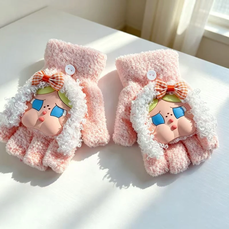 Niedliche Plüsch-Charakter-Fingerlose Handschuhe Brehn