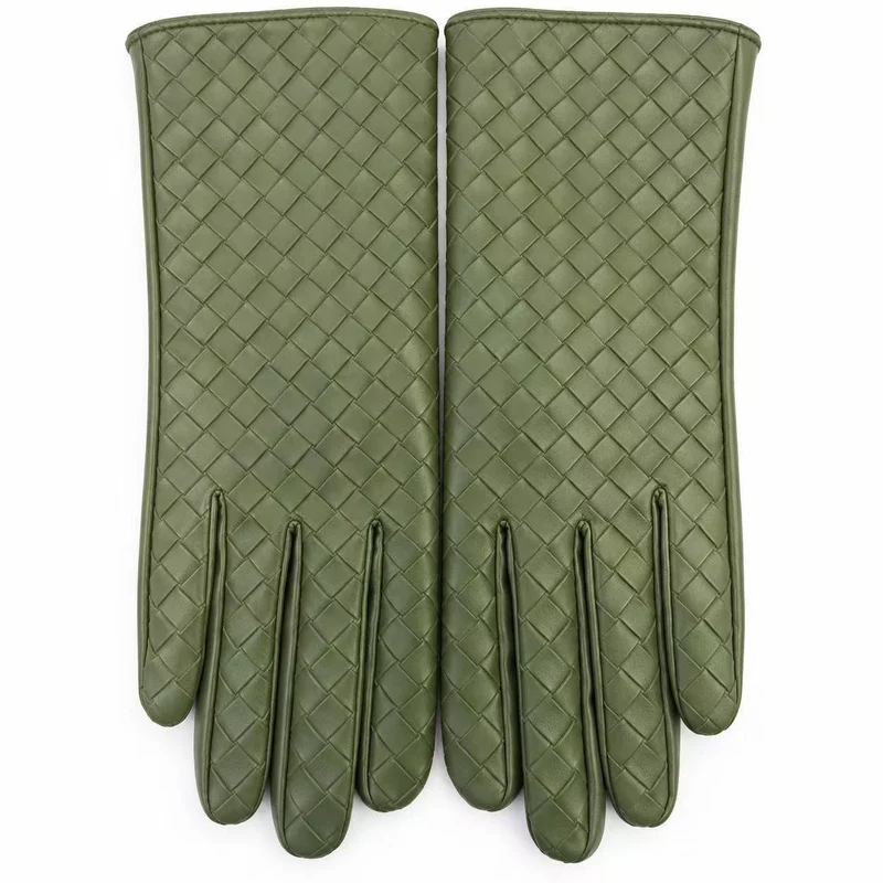 Premium Woven Leather Gloves Brehn