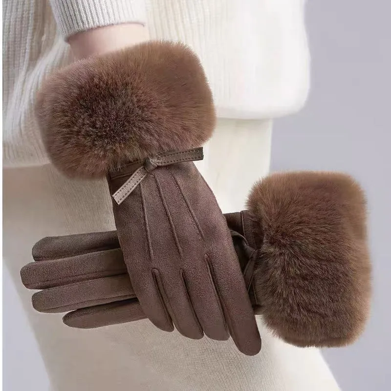 Plüschfell Bündchenhandschuhe Brehn
