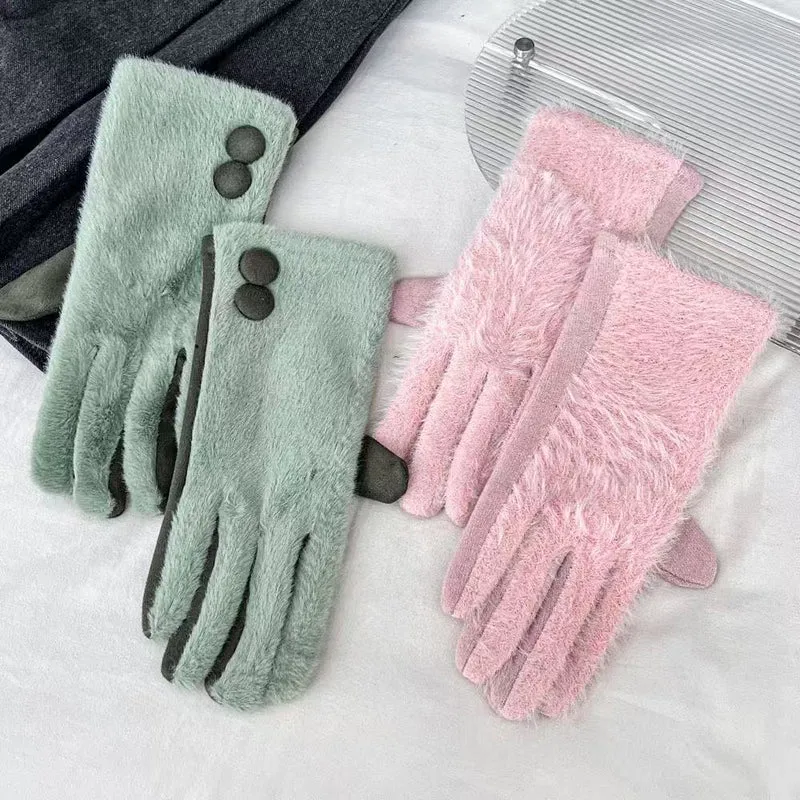 Plüsch Fleecegefütterte Touchscreen-Handschuhe Brehn