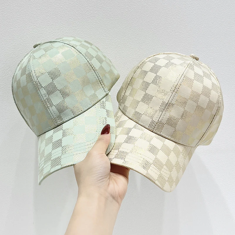 Damen Karierte Mesh Baseball Cap Skanto
