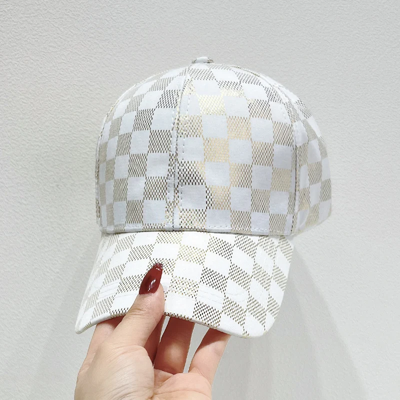 Damen Karierte Mesh Baseball Cap Skanto