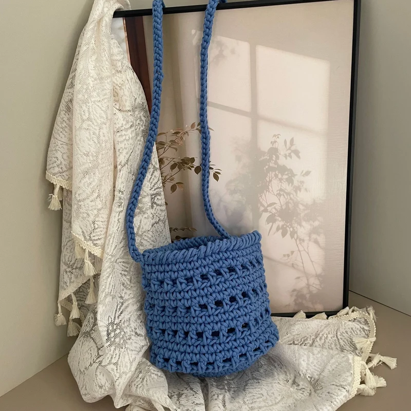Makramee-Tragetasche im Boho-Stil Skanto
