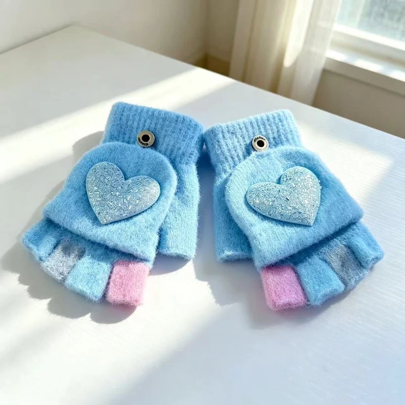 Verspielte Herz-Themen Fingerlose Handschuhe Brehn