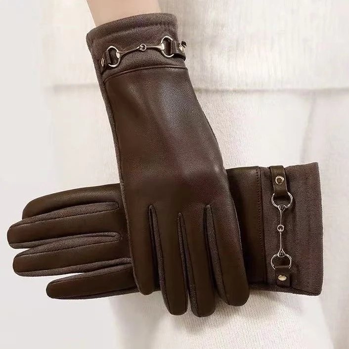 Luxuriöse Leder-Touchscreen-Handschuhe Brehn