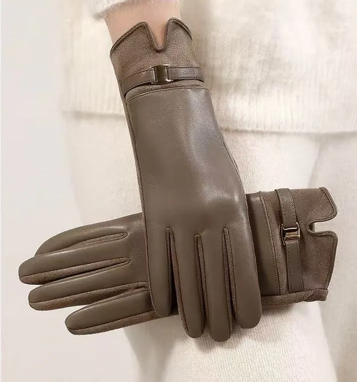 Luxuriöse Leder-Touchscreen-Handschuhe Brehn