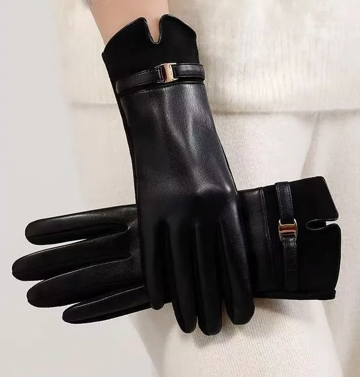 Luxuriöse Leder-Touchscreen-Handschuhe Brehn