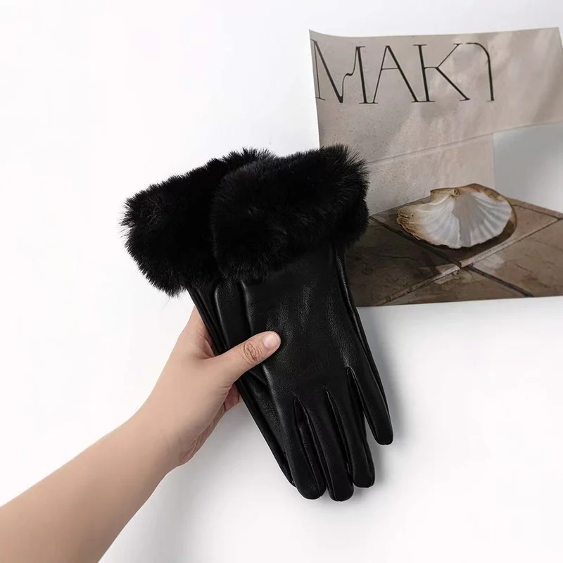 Elegante Touchscreen-Lederhandschuhe Brehn