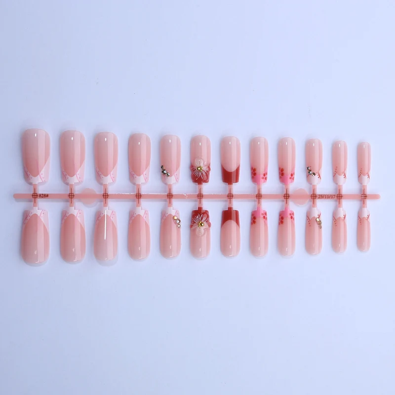 Dekoratives florales Press-On Nagelkunstset Brehn