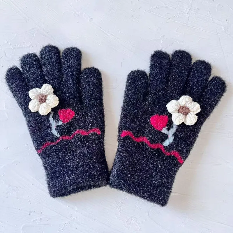 Schmetterlingsverzierte Touchscreen-Handschuhe Brehn