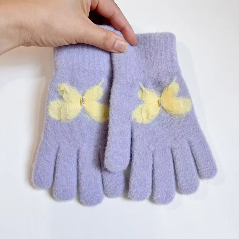 Schmetterlingsverzierte Touchscreen-Handschuhe Brehn