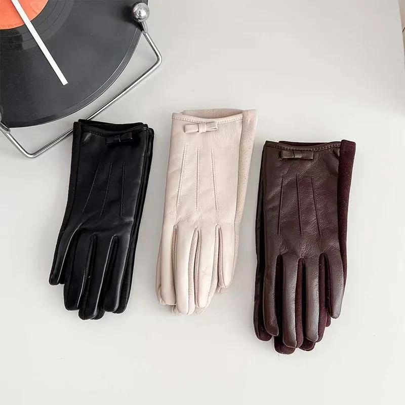 Elegante Leder Touchscreen Handschuhe Brehn