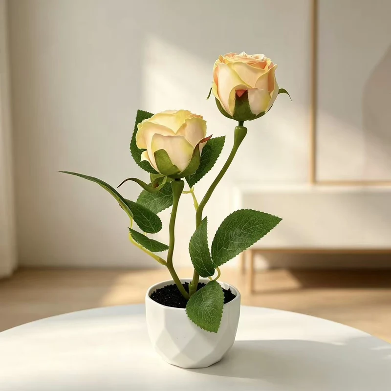 Dekoratives Künstliches Rosengewächs Arrangement für die Wohnkultur