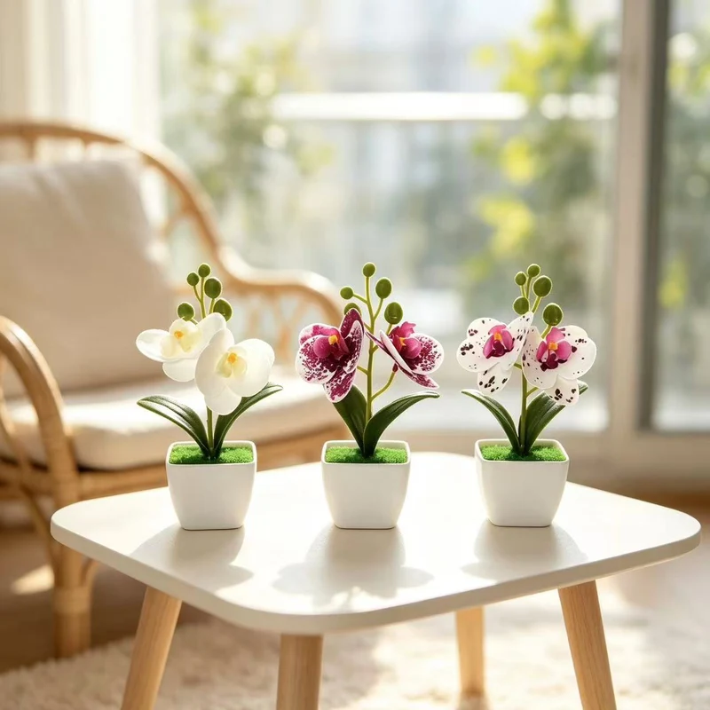 Dekorative künstliche Orchideen-Tischdekoration für die Wohnkultur
