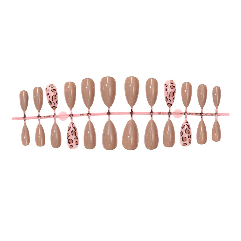 Kreatives Tierdruck Press-On Nagelkunst Set Brehn