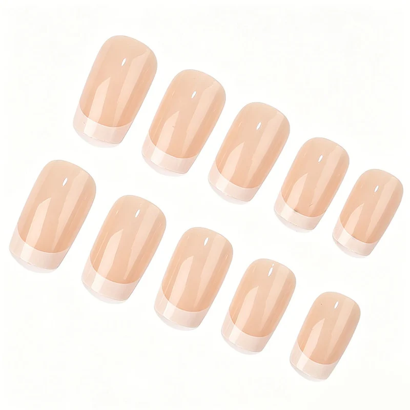 Klassisches French Tip Press-On Nail Art Set Brehn