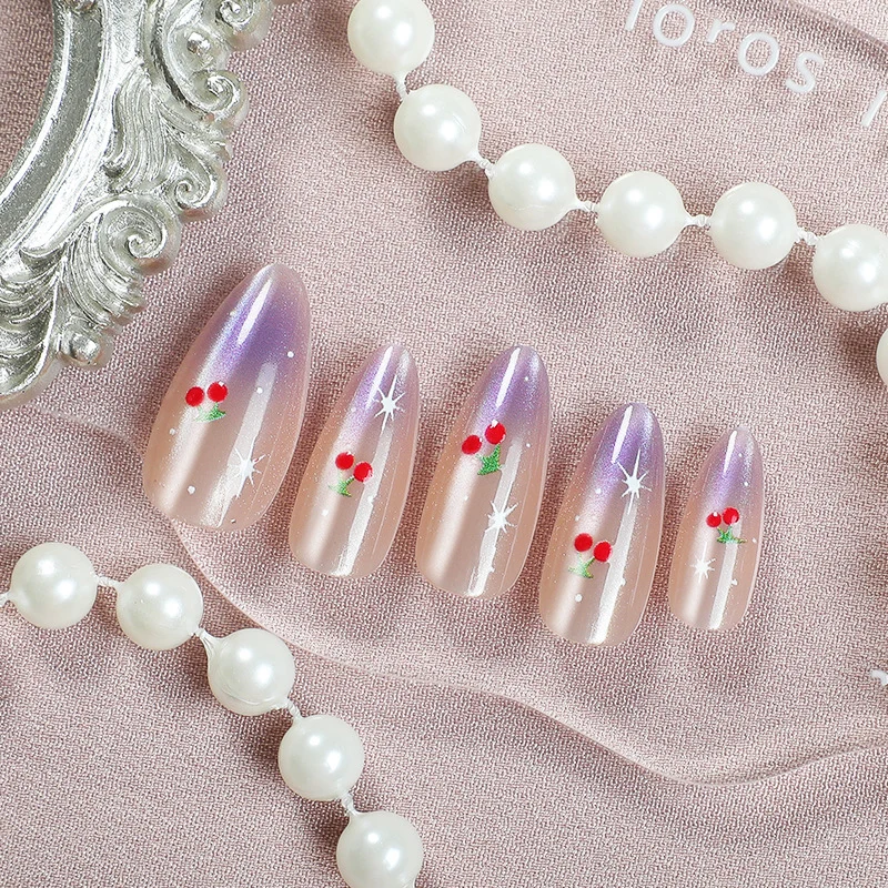 Kirschblüten-Themen Press-On Nagelkunst Brehn