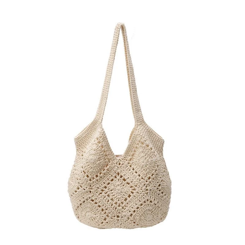 Handgeknüpfte Crossover-Tasche mit Blumenmotiven Skanto