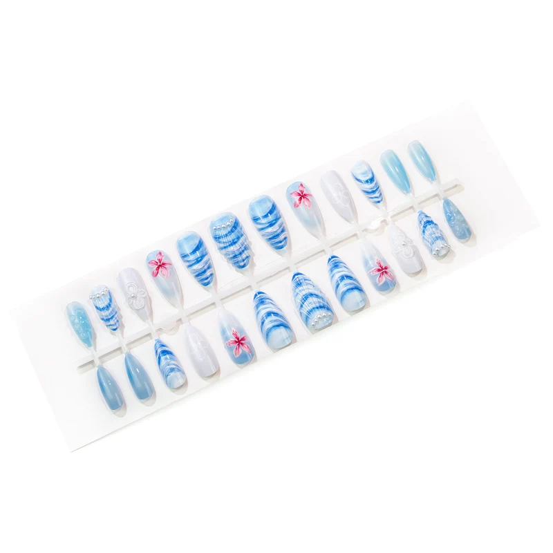 Künstlerisches Küsten-Themen Press-On Nagelset