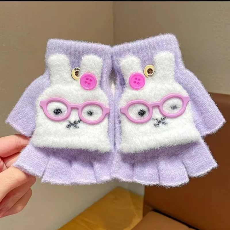 Niedliche Hasen-Themen-Fingerlose Handschuhe Brehn