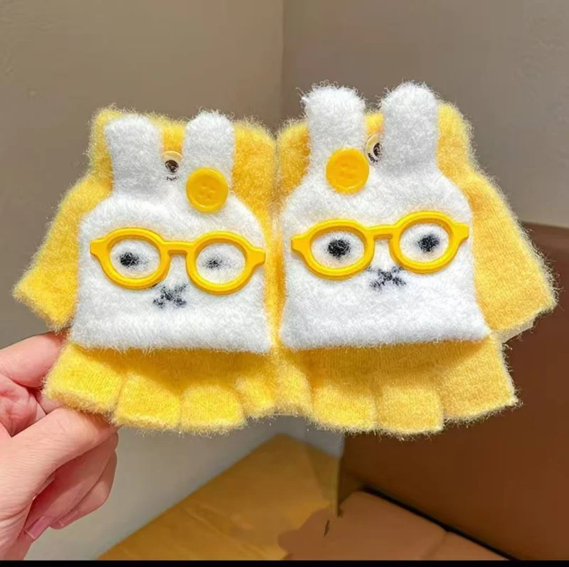 Niedliche Hasen-Themen-Fingerlose Handschuhe Brehn