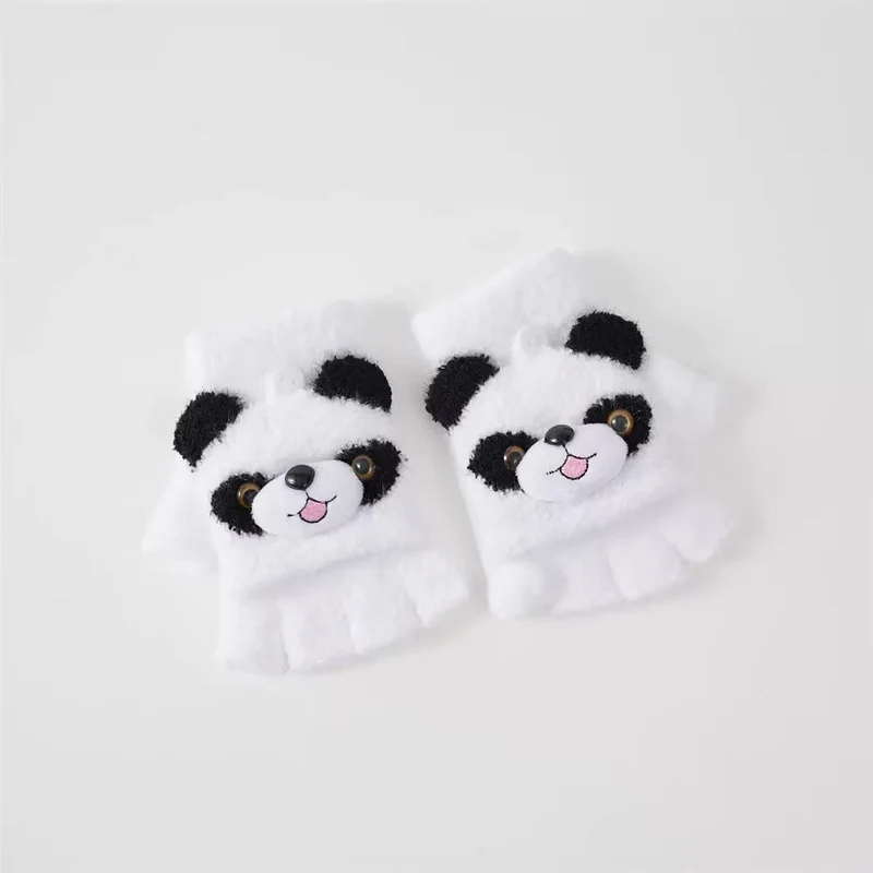 Niedliche Panda-Themen-Fingerlosen Handschuhe Brehn