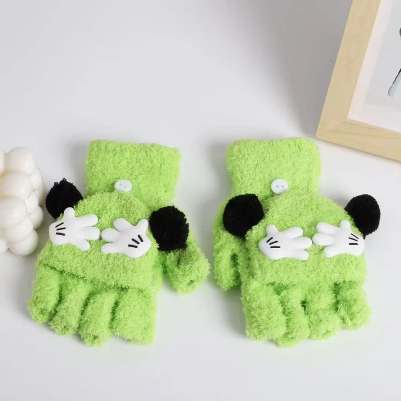 Niedliche Panda-Themen-Fingerlosen Handschuhe Brehn