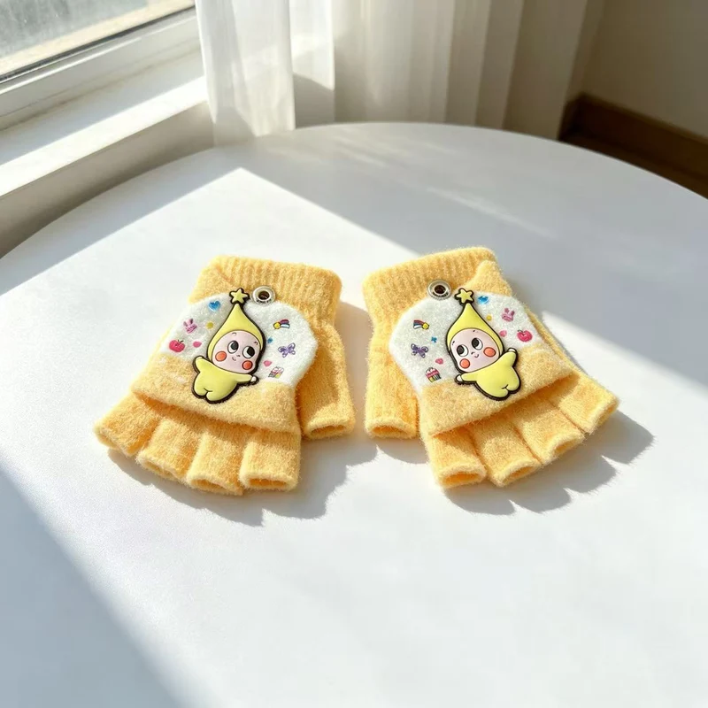 Niedliche Cartoon-Themen-Fingerlose Handschuhe Brehn