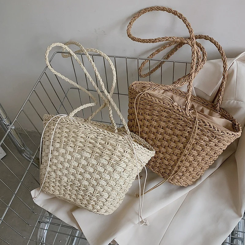 Handgeknüpfte Raffia-Einkaufstasche Skanto