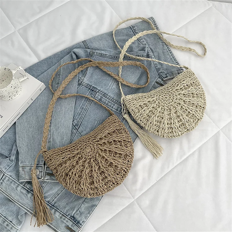 Handgeknüpfte Sling Bag mit Quasten Skanto